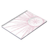 Elegant roze Sun Moon Doodle Mandala White Design Notitieboek (Linkerzijde)