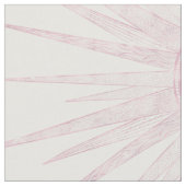 Elegant roze Sun Moon Doodle Mandala White Design Stof (Close Up)