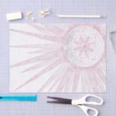 Elegant roze Sun Moon Doodle Mandala White Design Tissuepapier (Craft)