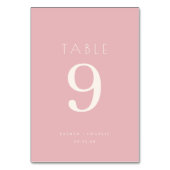 Elegant Roze Tafelnummer (Achterkant)