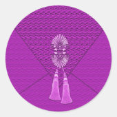 Elegant roze Tassel Stickers (Voorkant)