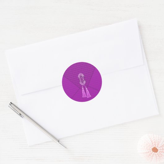 Elegant roze Tassel Stickers (Envelop)