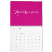 elegant roze  Terug naar School Pattern Kalender (Feb 2027)