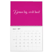 elegant roze  Terug naar School Pattern Kalender (Mar 2027)