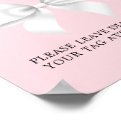 Elegant Roze Tiffany Baby shower Luier Raffle Poster (Hoek)