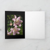 Elegant roze tijgelilies kaart (Binnen)