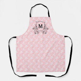 Elegant roze Tiny Roos Pattern Monogram Schort