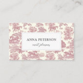 Elegant  Roze Toile Horse Visitekaartje (Voorkant)