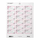 Elegant Roze Tuin Bloem Retouradres Label (Full Sheet)