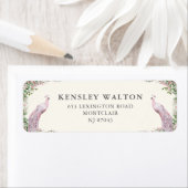 Elegant Roze Tuin Bruiloft Retouradres Label (Insitu)