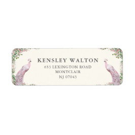 Elegant Roze Tuin Bruiloft Retouradres Label