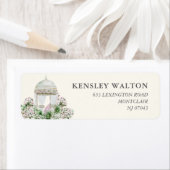 Elegant Roze Tuin Bruiloft Retouradres Label (Insitu)