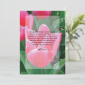 Elegant roze tulpen bruiloft Hartelijk dank Bedankkaart (Staand voorkant)