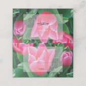 Elegant roze tulpen bruiloft plaatskaartje (Buitenkant ongevouwen)