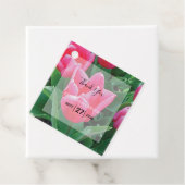 Elegant roze tulpen Weddenschap Gift Bedankjes Labels (In situ)