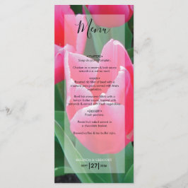 Elegant roze tulps Weddenschap Menu