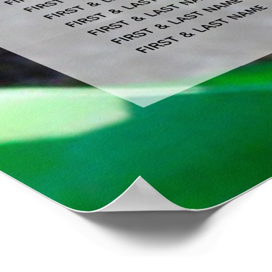 Elegant roze Tulps Wedding Seding Chart Poster (Hoek)