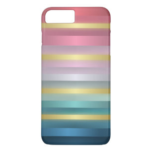 Elegant roze Turquoise Gold Stripes Case-Mate iPhone Case
