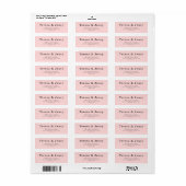 Elegant Roze Typografie Ontwerp Etiket (Full Sheet)