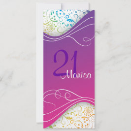 Elegant roze uitnodiging