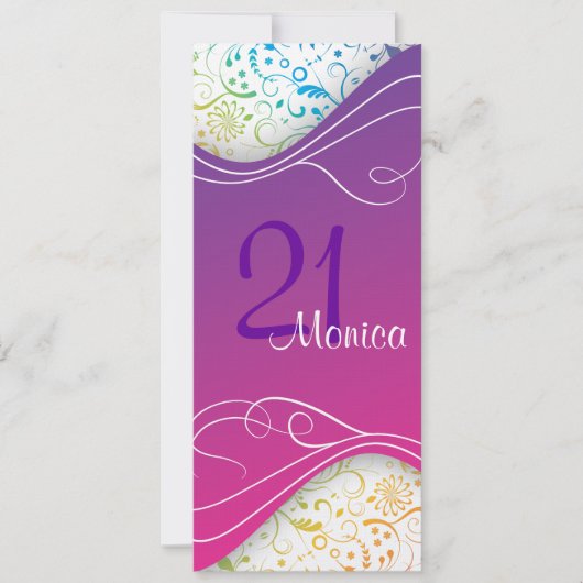 Elegant roze uitnodiging (Voorkant)