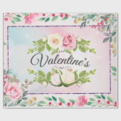 Elegant roze Valentijnsdag Cadeaupapier (Vlak)