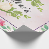 Elegant roze Valentijnsdag Cadeaupapier (Hoek)