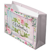 Elegant roze Valentijnsdag Groot Cadeauzakje (Voorkant Gekanteld)