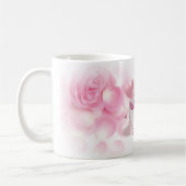 Elegant roze Valentijnsdag Koffiemok (Links)