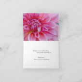 Elegant roze ventilator bedankkaart (Binnen)