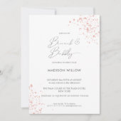 Elegant Roze Verf Brunch Bubble Vrijgezellenfeest Kaart (Voorkant)