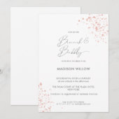 Elegant Roze Verf Brunch Bubble Vrijgezellenfeest Kaart (Voorkant / Achterkant)