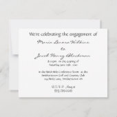 Elegant roze Verloving voor bruiloft Kaart (Achterkant)