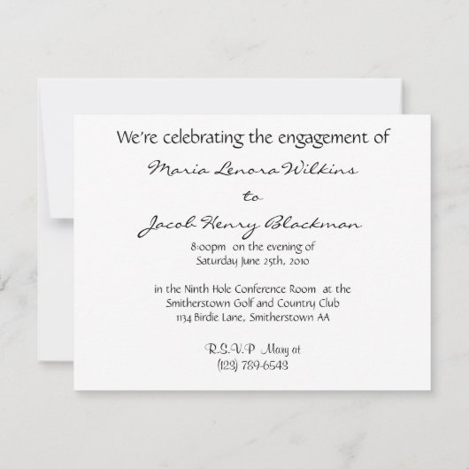 Elegant roze Verloving voor bruiloft Kaart (Achterkant)