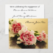 Elegant roze Verloving voor bruiloft Kaart (Voorkant / Achterkant)