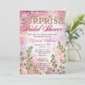 Elegant  roze verrassend Vrijgezellenfeest Kaart (Staand voorkant)