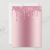 Elegant roze verrassingsuitnodiging voor verjaarda kaart (Achterkant)