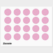 Elegant Roze Verspreide Stars Dank je Ronde Sticker (Vel)