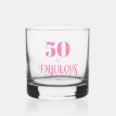 Elegant Roze Vijftig en fantastisch Whisky Glas (Voorkant)