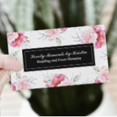 Elegant roze visitekaartje