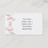 Elegant roze Visitekaartjes (Achterkant)