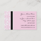 Elegant roze Visitekaartjes (Achterkant)