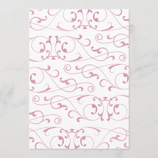 Elegant Roze Vlaams Binnendringmenu Menu (Achterkant)