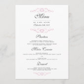 Elegant Roze Vlaams Binnendringmenu Menu (Voorkant)