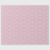 Elegant roze vlinder Baby shower inpakpapier (Vlak)