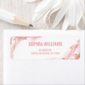 Elegant roze vloeibare Waterverf Inktadres Etiket (Insitu)