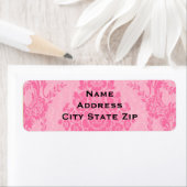 Elegant roze vocht etiket (Insitu)
