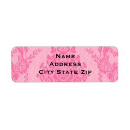 Elegant roze vocht etiket