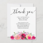 Elegant roze Vrijgezellenfeest Bedankkaart (Voorkant)