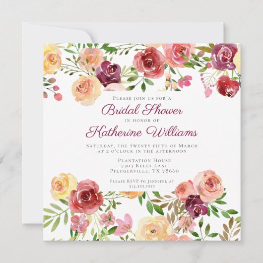 Elegant roze Vrijgezellenfeest botanische tuin Kaart (Voorkant)